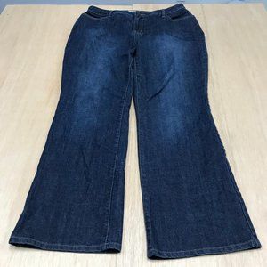 women blue bootcut jeans size 18
